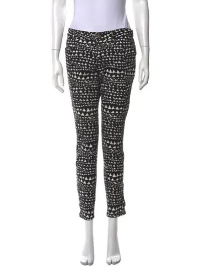Pre-owned Stella Mccartney Graphic Print Skinny Leg Pants In Black