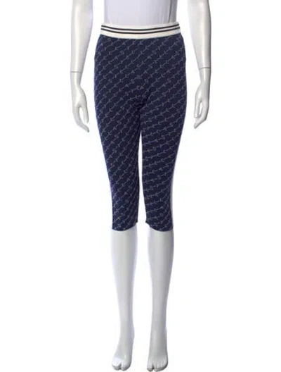 Pre-owned Stella Mccartney Graphic Print Skinny Leg Pants In Blue