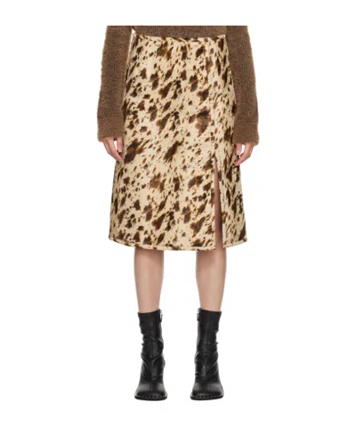 Stella Mccartney Graphic Print Skirt In Nude
