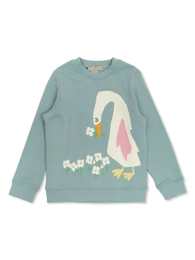 Stella Mccartney Kids' Graphic-print Sweatshirt In Green