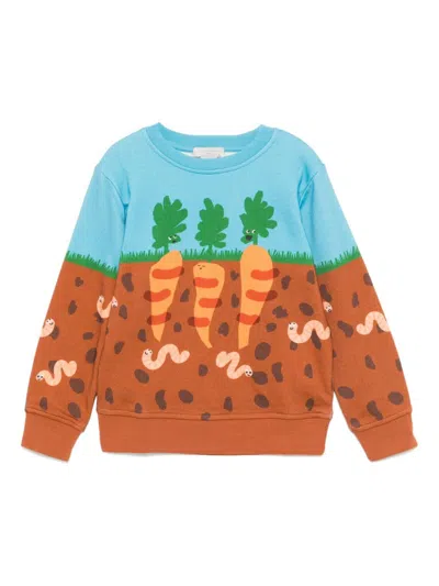 Stella Mccartney Kids' Graphic Print Sweatshirt In Blue