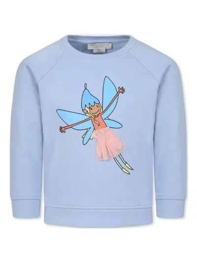 Stella Mccartney Kids' Graphic-print Sweatshirt In Blue
