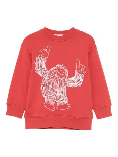 Stella Mccartney Kids' Graphic-print Sweatshirt In Red