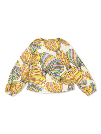 Stella Mccartney Kids' Graphic-print Sweatshirt In Yellow