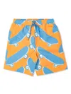 Stella Mccartney Graphic-print Swim Shorts In 蓝色
