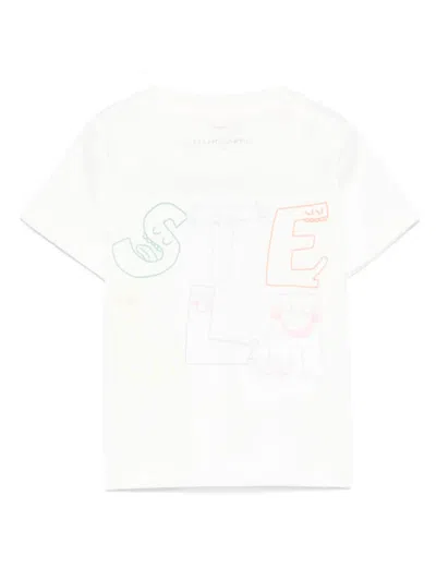 Stella Mccartney Babies' Graphic-print T-shirt In 白色