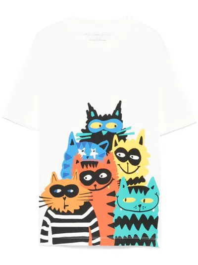 Stella Mccartney Kids' Graphic-print T-shirt In 白色