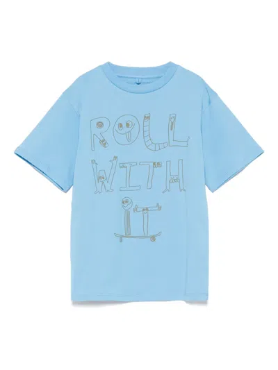 Stella Mccartney Kids' Graphic-print T-shirt In Blue