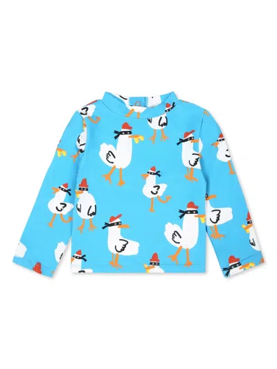 Stella Mccartney Babies' Graphic-print T-shirt In Blue
