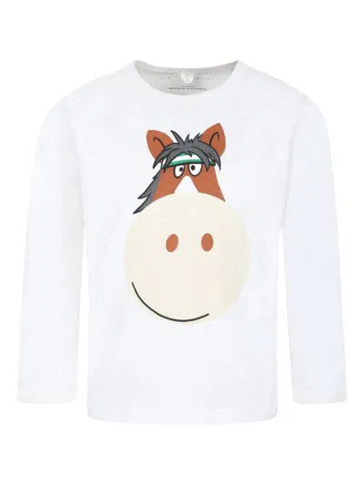 Stella Mccartney Kids' Graphic-print T-shirt In Weiss