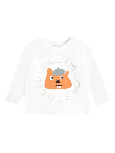 Stella Mccartney Kids' Graphic-print T-shirt In White