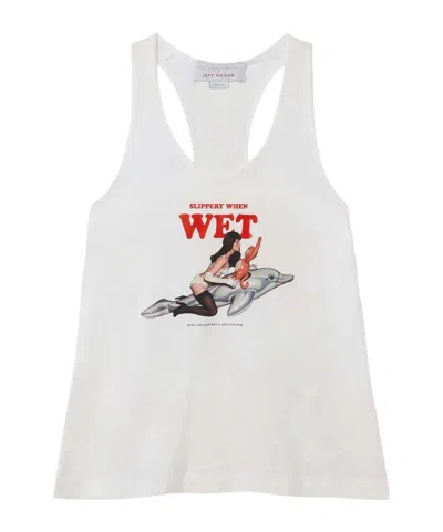 Stella Mccartney Stella Mc Cartney Jeff Koons Cotton Tank Top In White