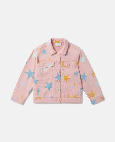 Stella Mccartney Graphic Print Zipper Jacket In Pink