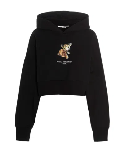 STELLA MCCARTNEY STELLA MCCARTNEY GRAPHIC PRINTED CROPPED HOODIE