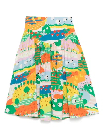 Stella Mccartney Kids' Graphic-printed Skirt In Blue