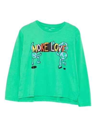 Stella Mccartney Kids' Graphic-printed T-shirt In Green