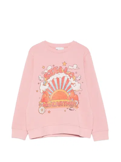 Stella Mccartney Kids' Graphic-print Sweatshirt In Pink