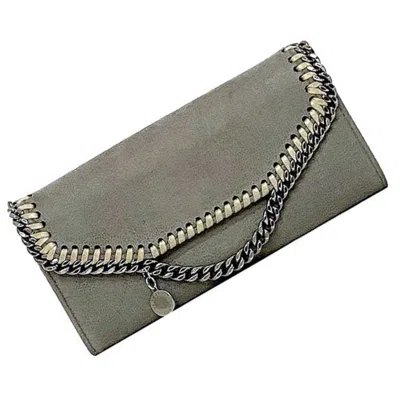 Pre-owned Stella Mccartney Gray Faux Leather Long Wallet (bi-fold) ()