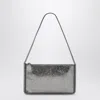 Stella Mccartney Gray Metallic Falabella Clutch With Chain