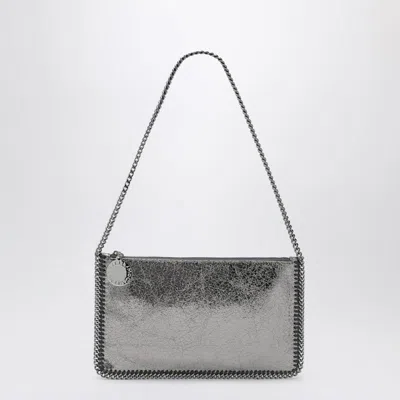 Stella Mccartney Gray Metallic Falabella Clutch With Chain