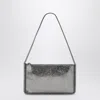 Stella Mccartney Gray Metallic Falabella Clutch With Chain