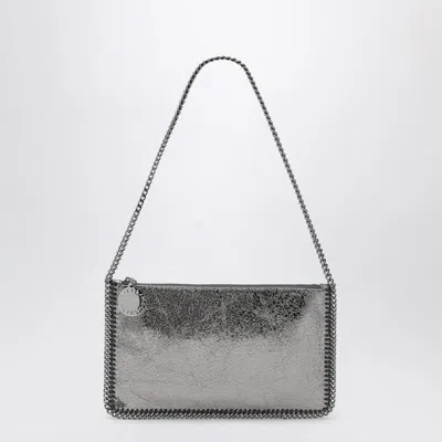 Stella Mccartney Gray Metallic Falabella Clutch With Chain