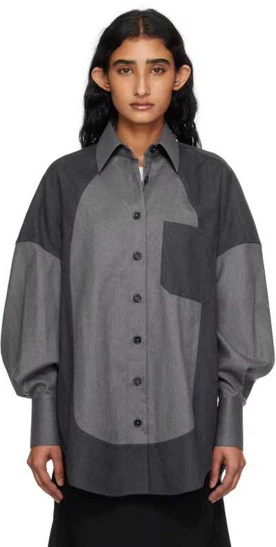 STELLA MCCARTNEY GRAY MIXED FLANNEL SHIRT