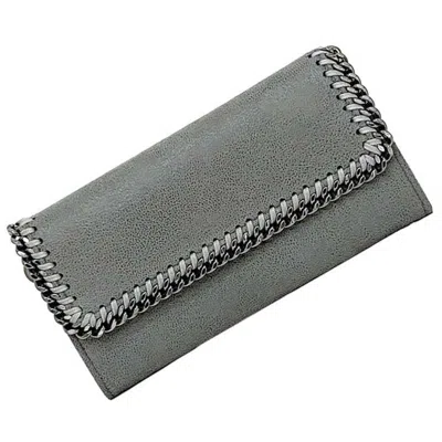 Pre-owned Stella Mccartney Gray Pvc Long Wallet (bi-fold) ()