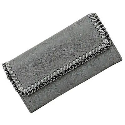 Pre-owned Stella Mccartney Gray Pvc Long Wallet (bi-fold) ()