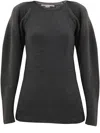 STELLA MCCARTNEY GRAY WOOL CREWNECK SWEATER WITH OVER SLEEVES FOR WOMEN