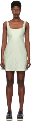 Stella Mccartney Green Boning Minidress In 3900 Light Mint