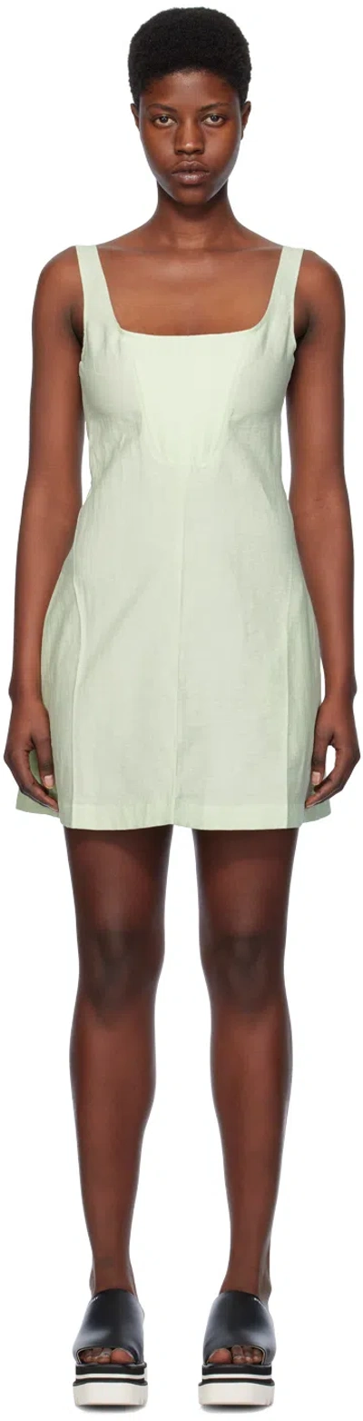 Stella Mccartney Green Boning Minidress In 3900 Light Mint