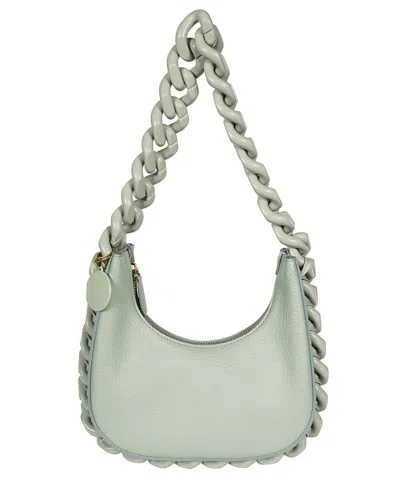 Stella Mccartney Green Mini Shoulder Handbag For Women In Gray