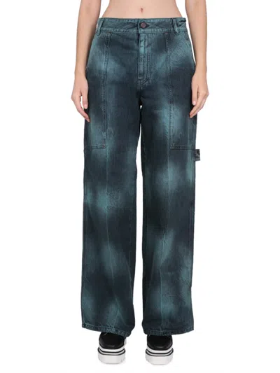 Stella Mccartney Green Straight Mid Rise Jeans