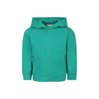 STELLA MCCARTNEY GREEN SWEATSHIRT FOR BOY WITH RABBIT
