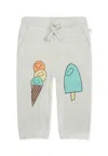 Stella Mccartney Green T-shirt For Baby Boy With Ice Cream In Green