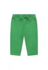 Stella Mccartney Green Trousers For Baby Boy With Logo In Green