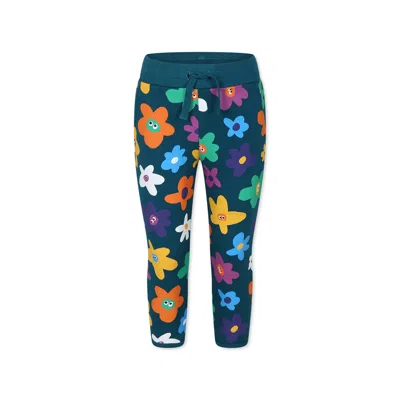 Stella Mccartney Kids' Green Trousers For Girl With Flowers Print