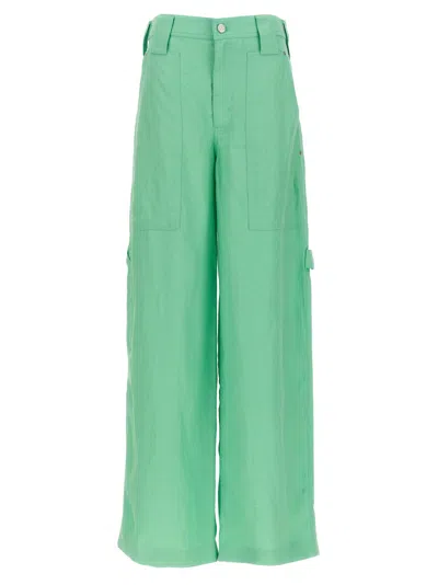 STELLA MCCARTNEY GREEN TWILL PANTS