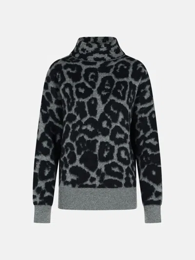 Stella Mccartney Grey Alpaca Blend Turtleneck Sweater In Gray