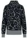 Stella Mccartney Leopard Jacquard Oversized Wool Turtleneck