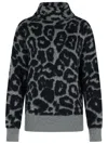Stella Mccartney Leopard Jacquard Oversized Wool Turtleneck