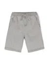 Stella Mccartney Drawstring Denim Shorts In Grey