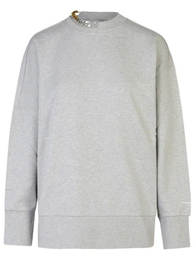 Stella Mccartney Grey Cotton Sweatshirt In White