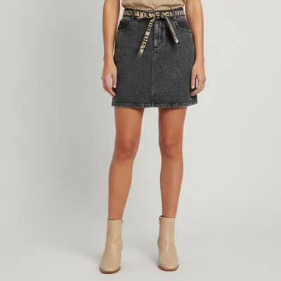 Pre-owned Stella Mccartney Grey Denim Short Skirt S In Gray