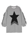 Stella Mccartney Kids Fringed Sweatshirt In Grey