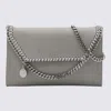 Stella Mccartney Grey Faux Leather Falabella Shoulder Bag In Gray