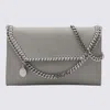 Stella Mccartney Grey Faux Leather Falabella Shoulder Bag In Gray