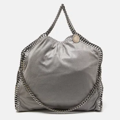 Pre-owned Stella Mccartney Grey Faux Suede Falabella Tote