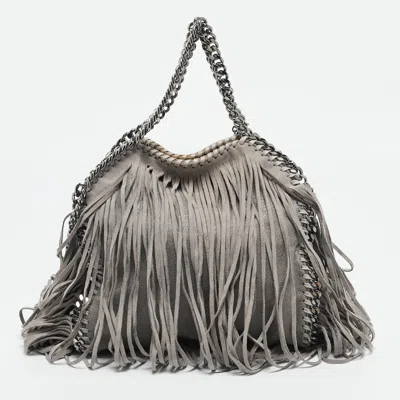 Pre-owned Stella Mccartney Grey Faux Suede Mini Falabella Tote